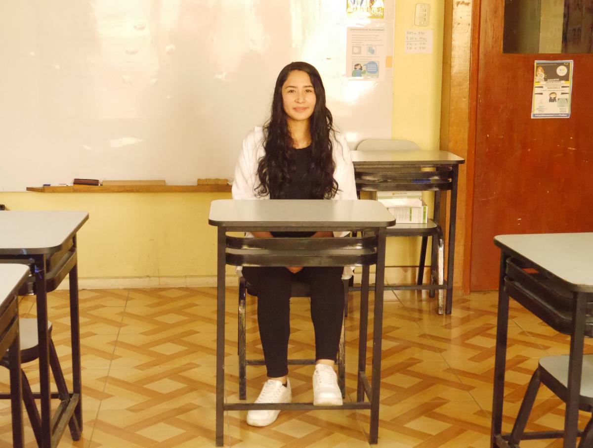 Kristin in classroom