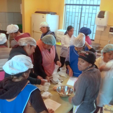Women working at the bakery
